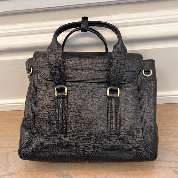 3.1 Philip Lim Pashli Satchel - Medium - Black and Gold - Picture 3 of 7